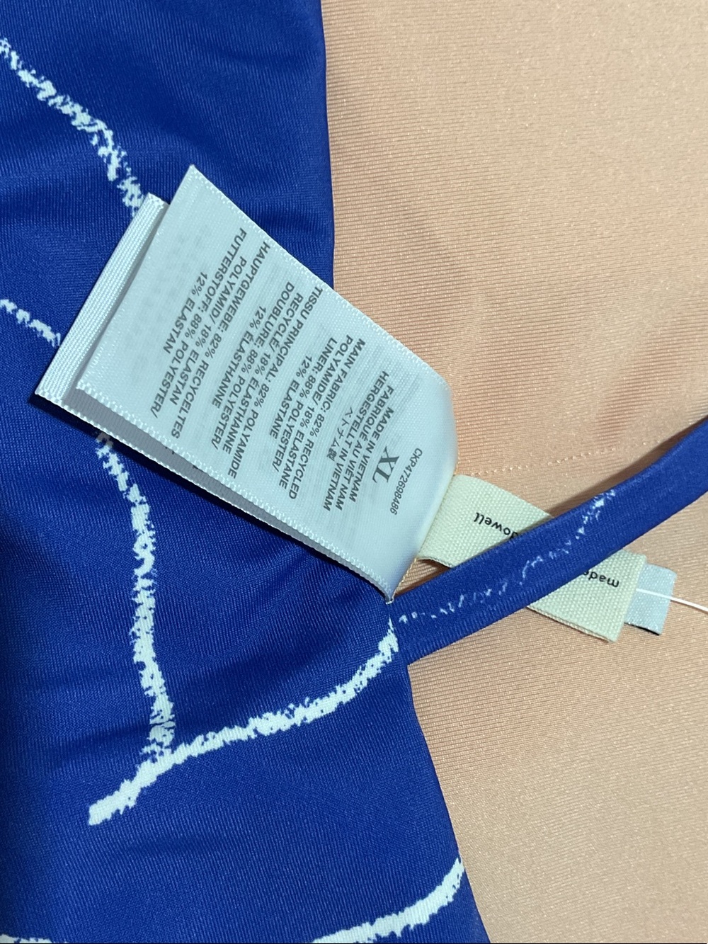 Madewell Two-Piece Bikini Set - Red & Blue Scribble Print - Picture 5 of 8